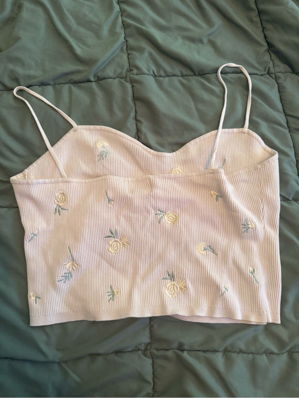 H&M Ribbed Floral Cami Top - Picture 5 of 5
